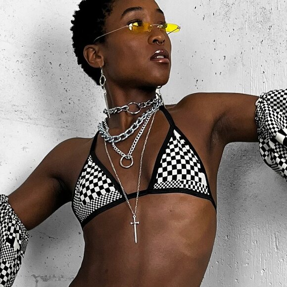 Checkerboard Mind Mischief Bra - Picture 1 of 1